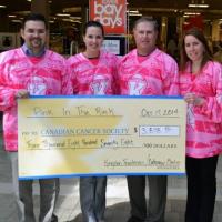Frontenacs Present 'Pink in the Rink' Cheque