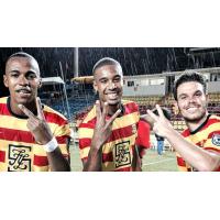Stefano Pinho, Marlon Freitas, and PC of the Fort Lauderdale Strikers