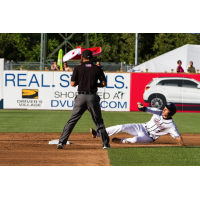 Trea Turner of the Syracuse Chiefs Slides into Second with a Double