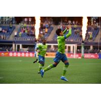 Seattle Sounders FC reacts to the crowd
