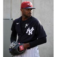 New York Yankees RHP Domingo Germán with the Somerset Patriots