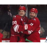 Allen Americans' Eric Williams and Jack Combs celebrate win